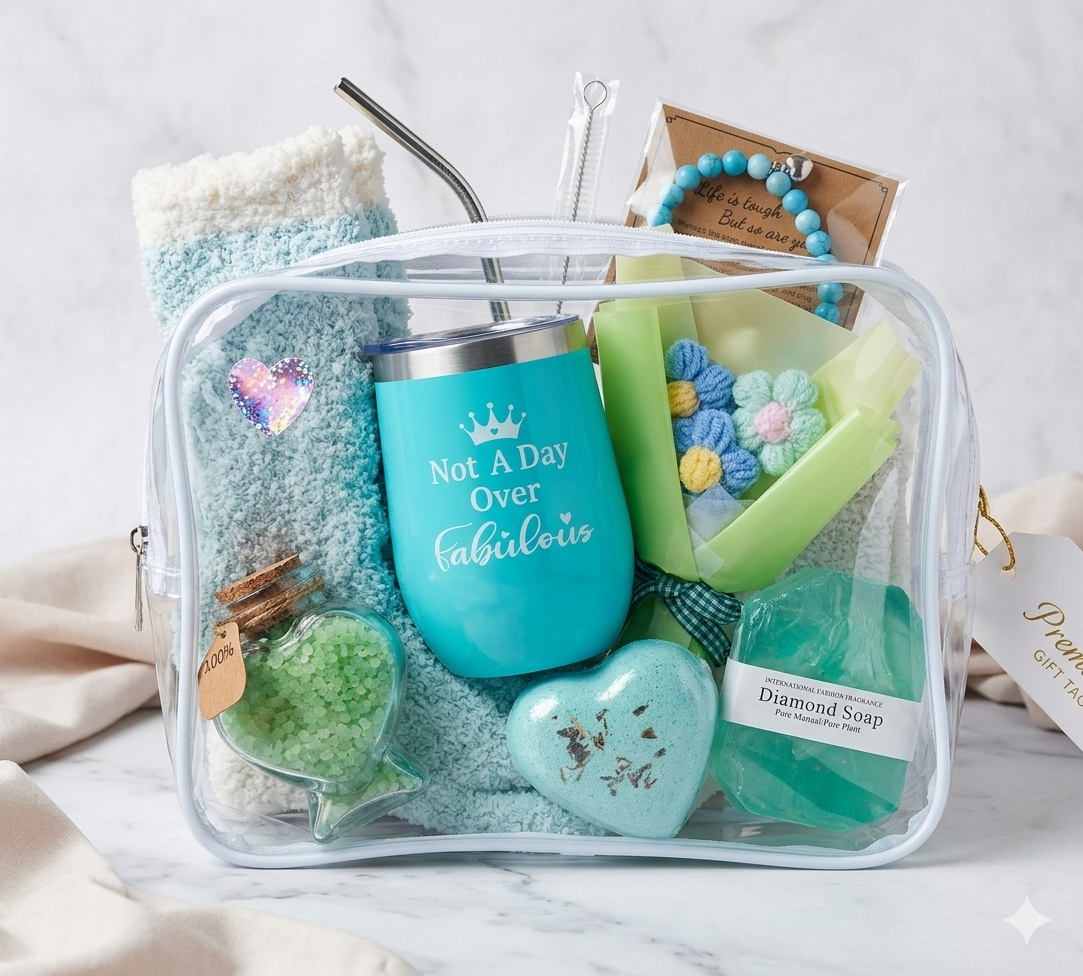 Aqua Green/Blue Gift Set For Her Hamper Birthday Graduation Gift Set For Women